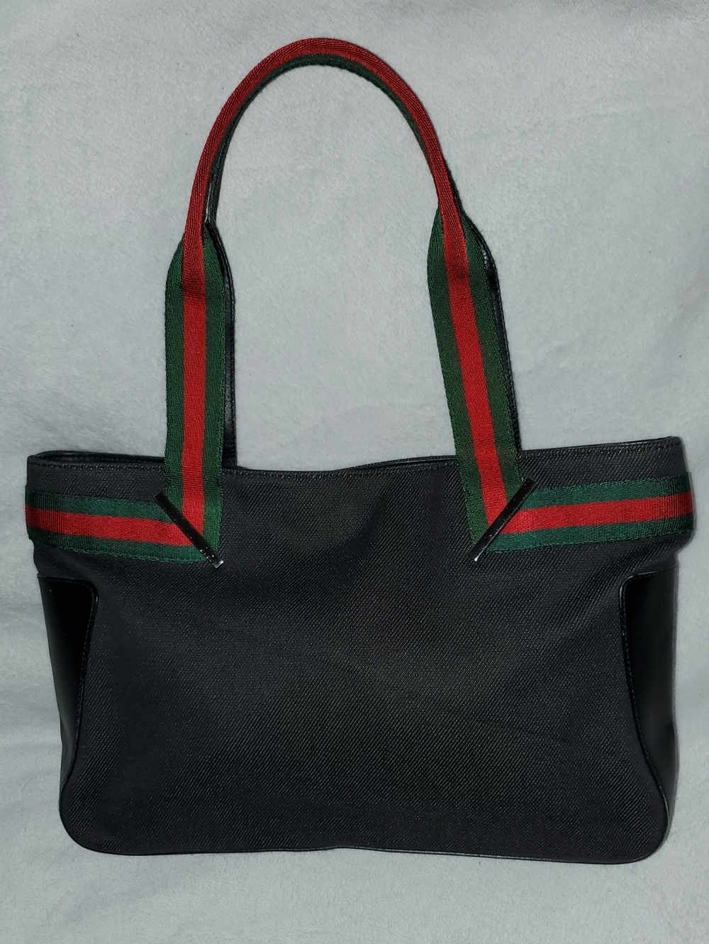 VTG Gucci Web Sherry Line Denim Tote - Picture 3 of 16